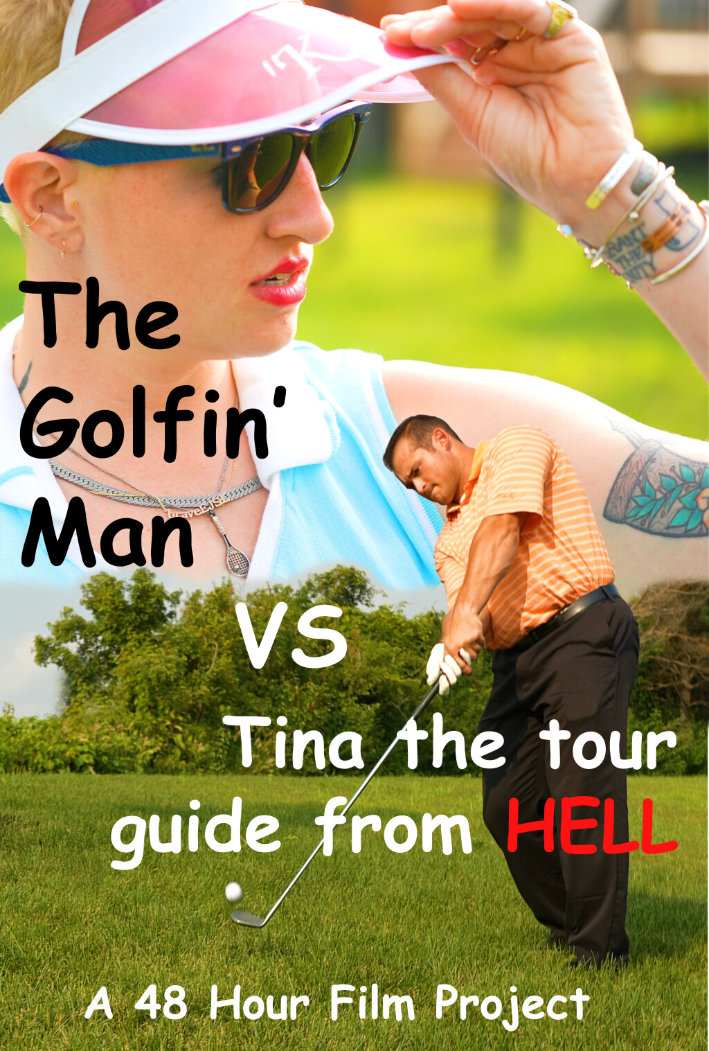 Filmposter for The Golfin' Man vs. Tina the Tour Guide from Hell